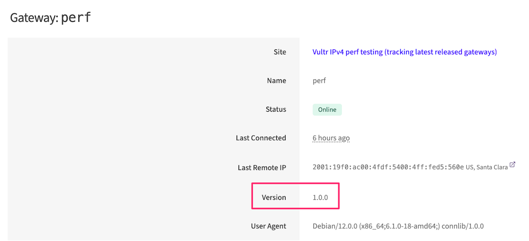 Gateway upgrade verification